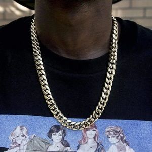 12mm 22” 18k gold plated Cuban link chain